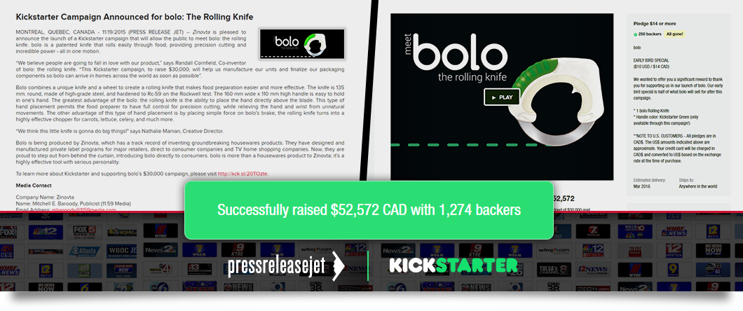 Real Kickstarter Campaign from Real Press Release Jet Customer